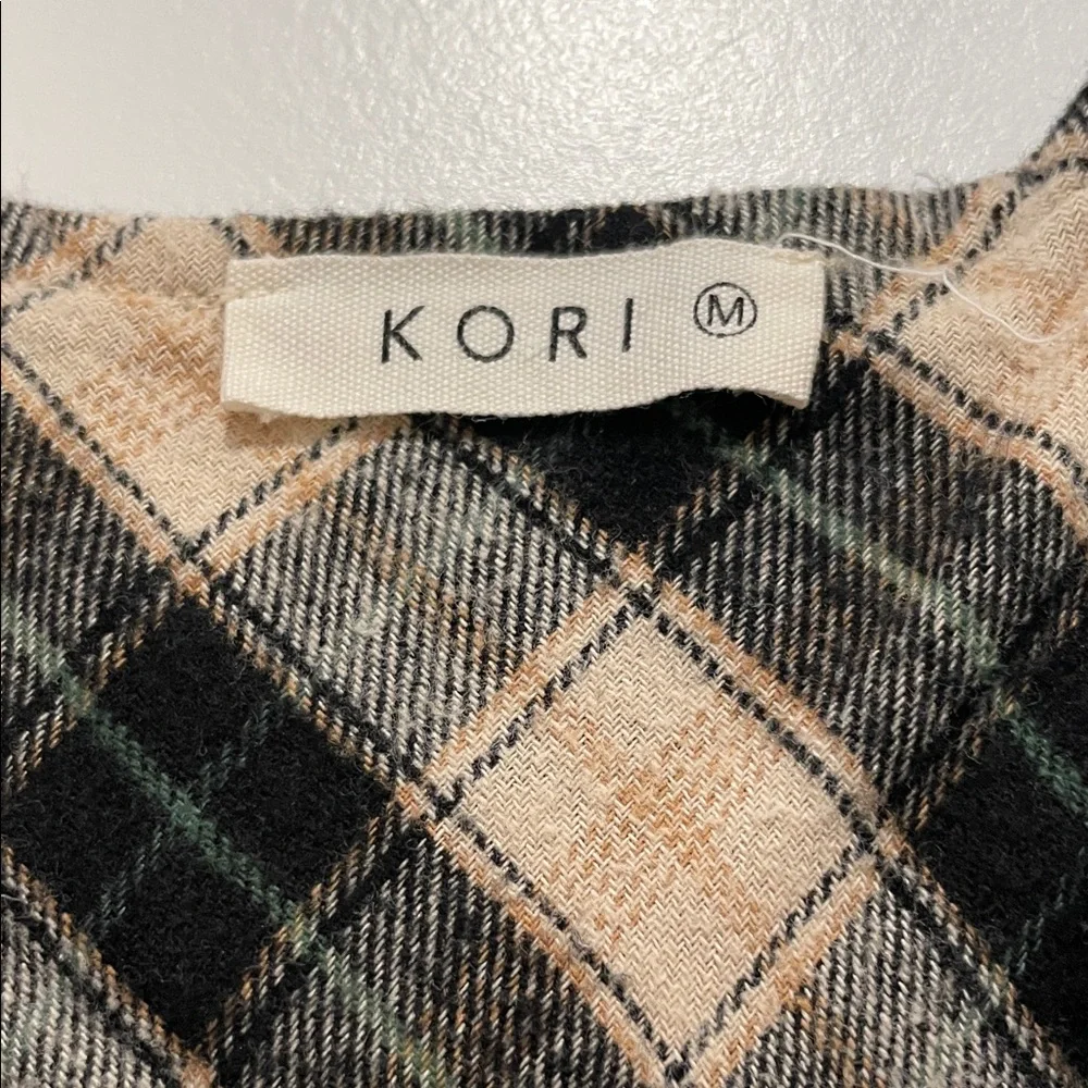 Boutique Jumpsuit Medium Oversized in Soft Brushed Plaid Overalls Wide Leg Kori - Picture 3 of 6
